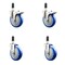 Service Caster 5 Inch 316SS Blue Poly Swivel 1-1/4 Inch Expanding Stem Caster Lock Brake, 2PK SS316TTLEX20S514-PPUB-BLUE-2-S-2-114 - alternate 5